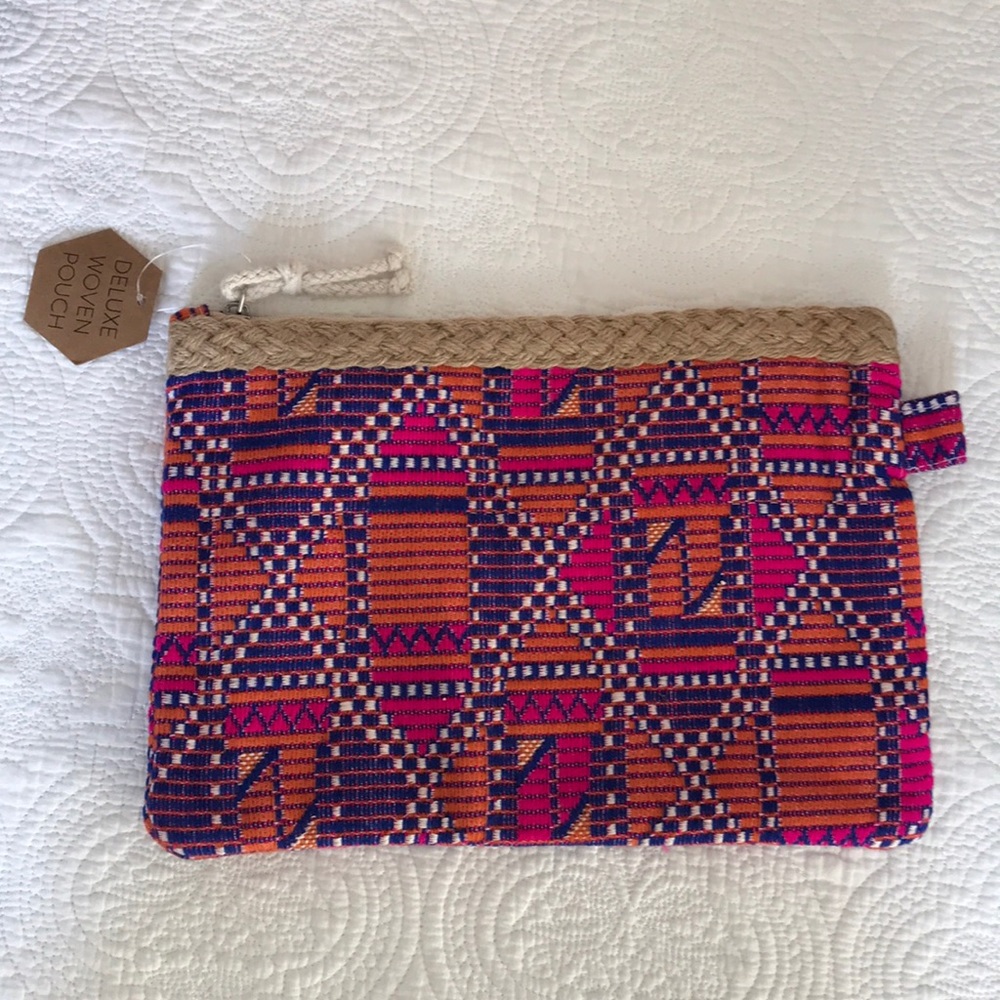Nena & Co like tribal woven Deluxe Pouch NWT